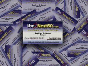 The Next 50 business card