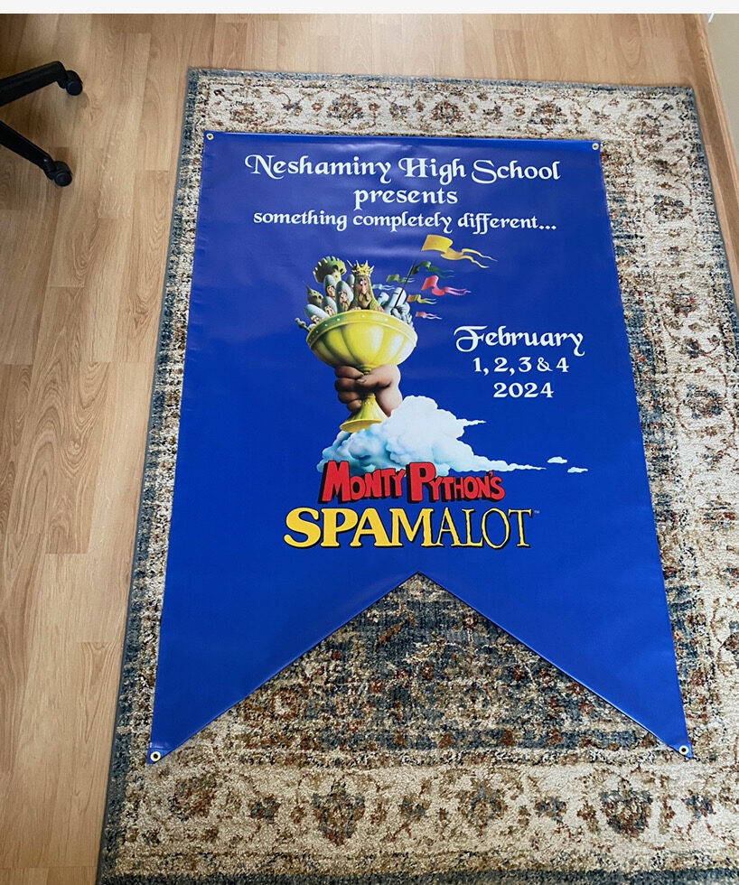Custom printed die-cut pennant banner
