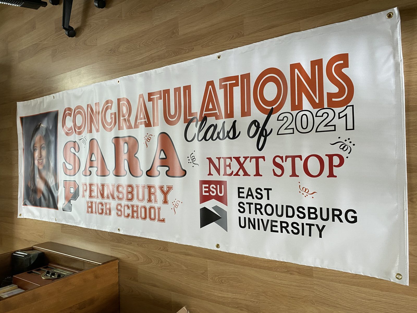Custom printed graduation congratulations banner
